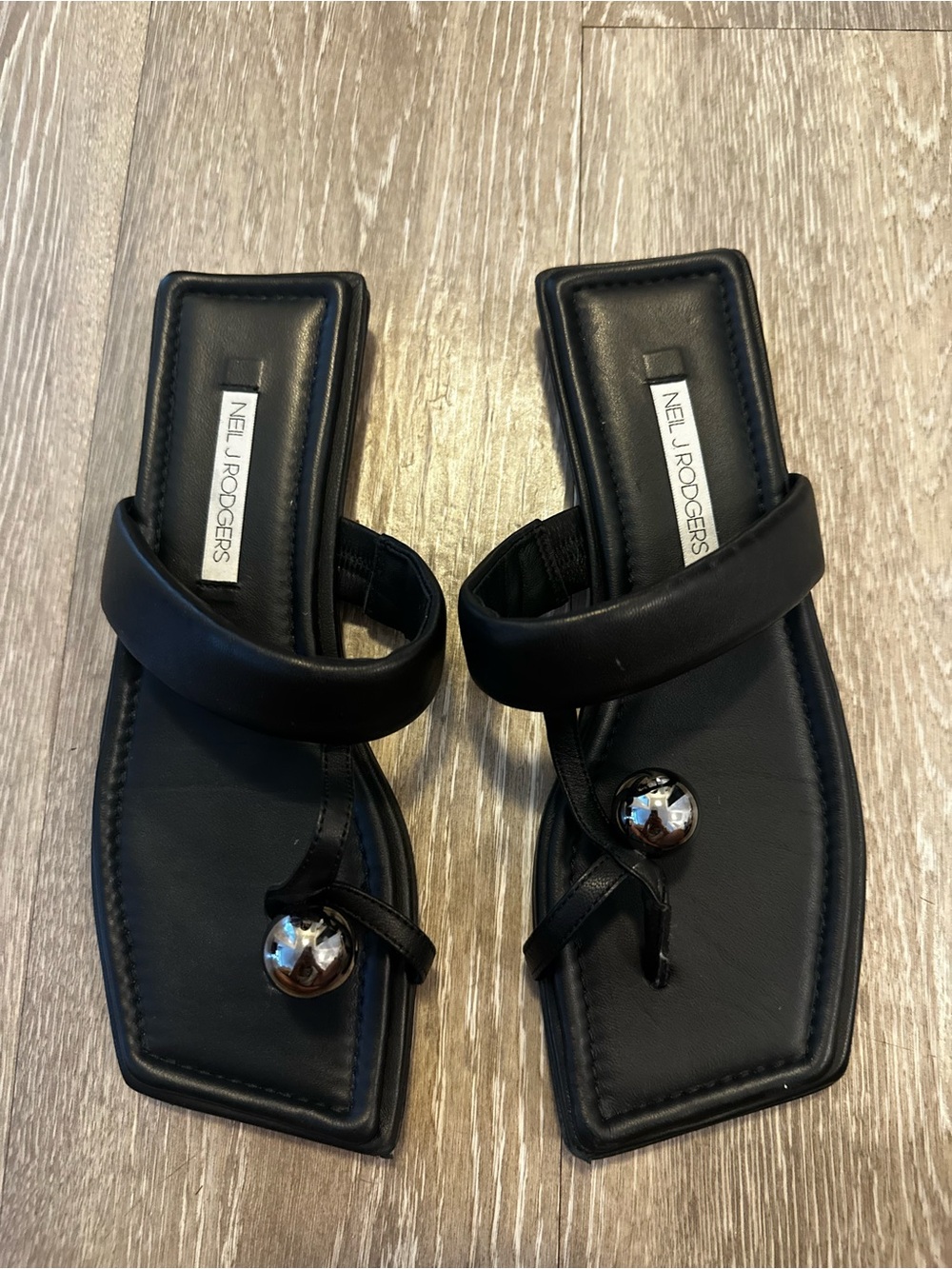Neil J. Rodgers Leather Toe Ring Sandals